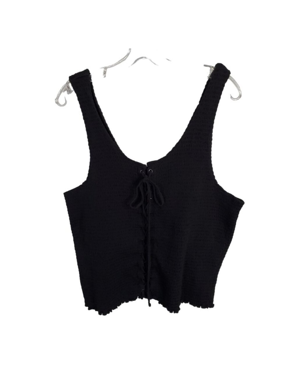 Hot Topic 4 Size 4X Top Smocked Lace Up Corset Tank Gothic Cottagecore Stretchy - Picture 2 of 9